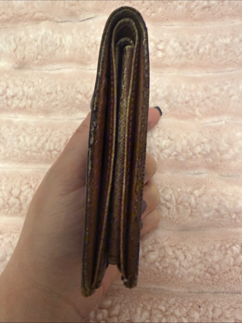 Louis Vuitton Bifold Monogram Canvas Wallet in Dark Brown and Tan - Picture 2 of 9